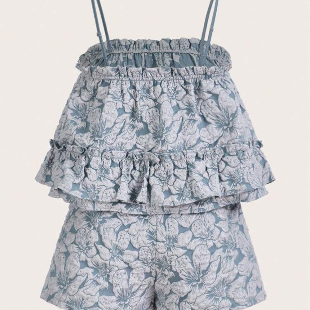 Floral Ruffle Two-Piece Set - Picture 2 of 4
